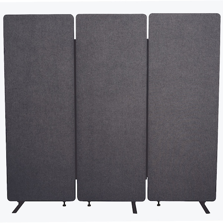 Luxor RECLAIM Acoustic Room Dividers - 3 Pack in Slate Gray RCLM7266ZSG